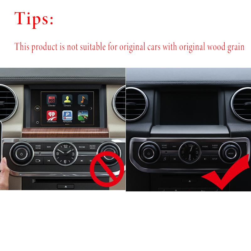 Car Upgrade For Land Rover Discovery 4 2008-2016 Navigation Screen Lower Panel Chrome Cover Sticker Accessories