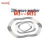 304 Stainless Steel Triple-Wave Washer Seal Ring Shim M3456810DIN42013 for Shock Absorption