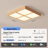 "Walnut Ceiling Lamp - Full Spectrum Eye Protection for Living Rooms & Bedrooms"