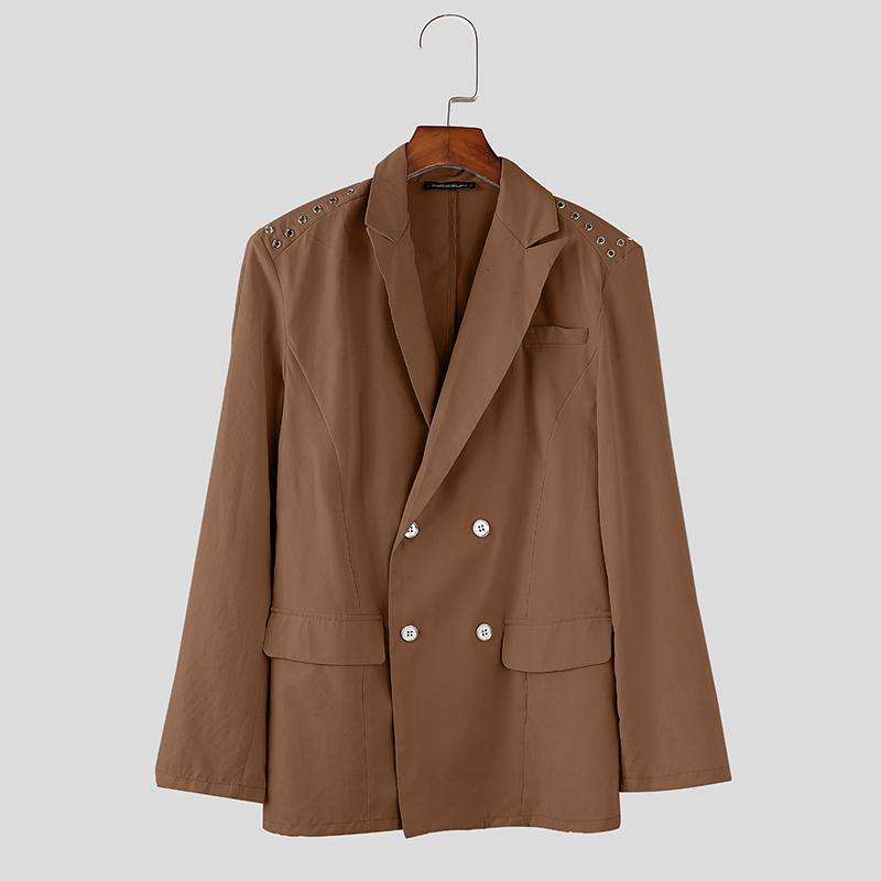 INCERUN Мужские свободные тонкие пиджаки с воротником-лацканом и длинным рукавом