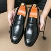 Мода Британия Ретро Мужские Заостренные Пенни-лоферы Комбинированные Цвета Пэчворк Балетки Оксфорды Кожаная Обувь Повседневные Лоферы Формальная Обувь