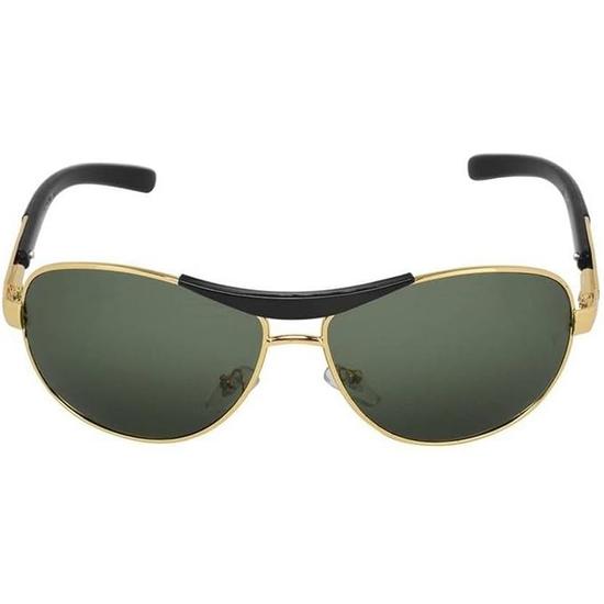 Dervin Combo из 2 серых золотистых солнцезащитных очков-авиаторов с зелеными линзами для мужчин и женщин