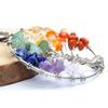 Natural Gemstone 7 Chakra Healing Tree of Life Pendant Necklace Charming