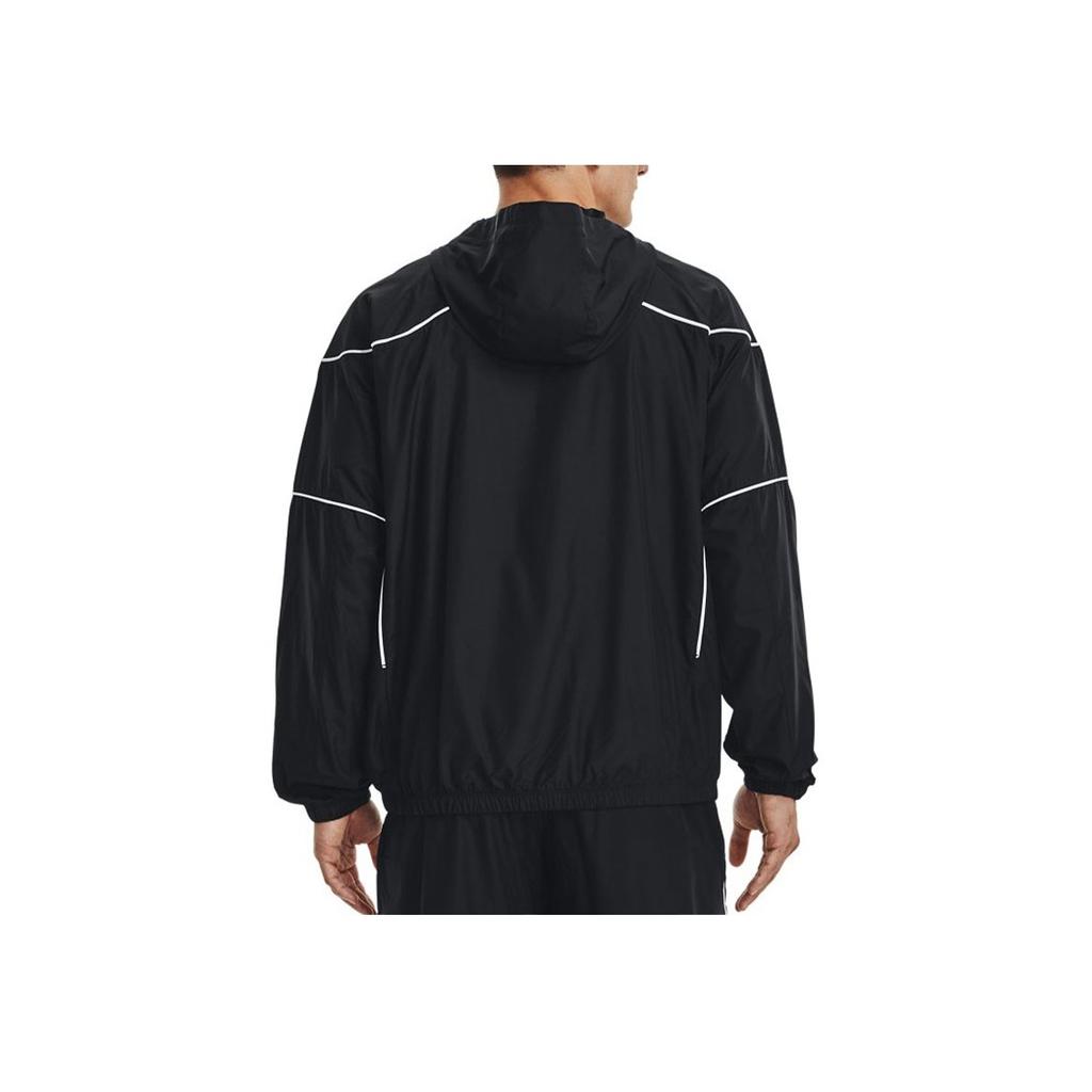 Under Armour Project Rock Contrast Stripe Logo Training Jacket Men Outerwear Black 1378587-001