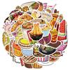 50 Love Food Set Graffiti Stickers Decorative Suitcase Motorcycle Trolley Box Notebook Waterproof Stickers