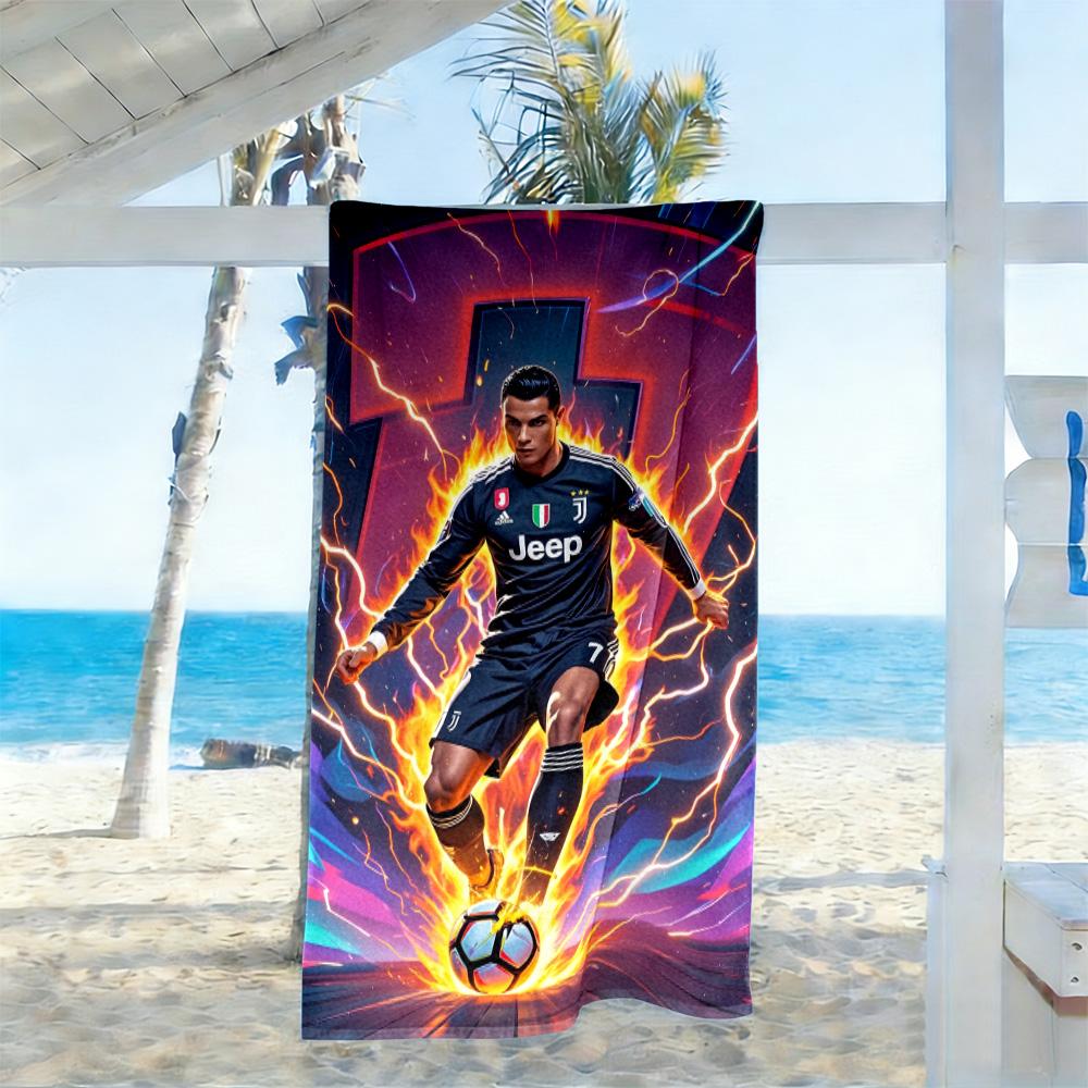 Ronaldo's Manchester Legacy Beach Towel Quick-Dry Soft Microfiber Comfortable Lightweight
