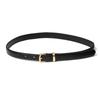 Halden (W) Simple Western Gold Square Cowhide Leather Belt (T015_black)