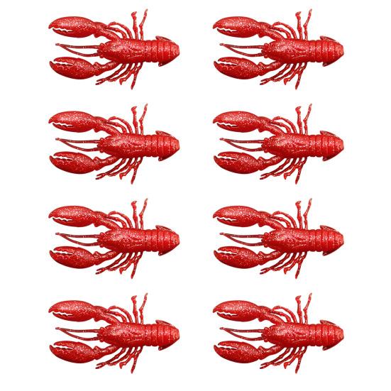 8 шт. Мягкие приманки Рыболовные приманки Реалистичный вид Яркий цвет Мини-размер Портативные Креветки Искусственные приманки