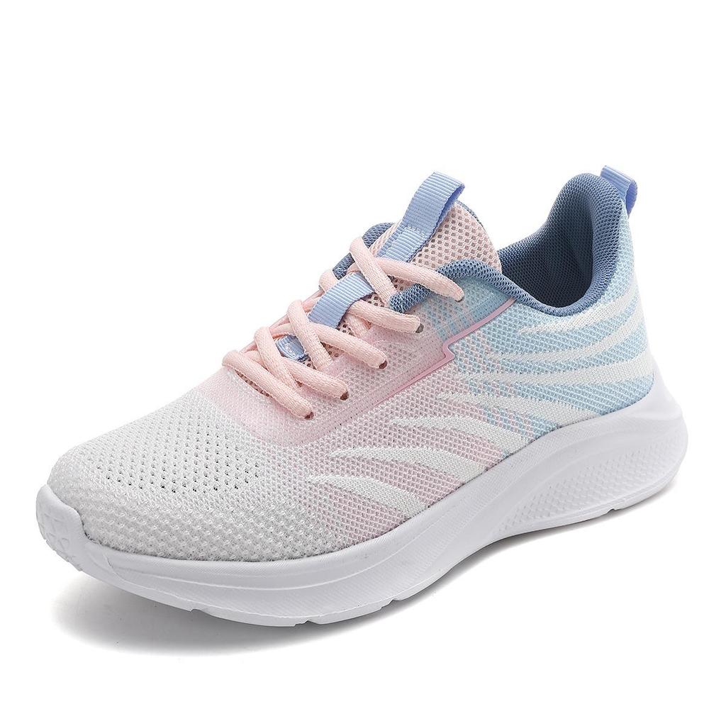 Женские дышащие кроссовки для бега из сетки Flyknit - Низкие, Большого размера, Повседневные кеды для Весны/Лета