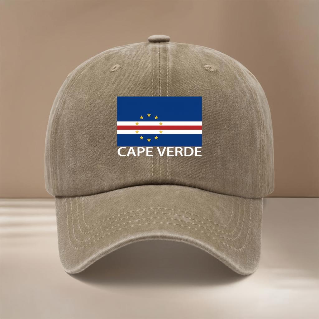 CAPE VERDE Text Pattern Baseball Cap Textured Casual Hat Trendy Comfortable and Lightweight SixPanel Cap Unisex Duckbill C