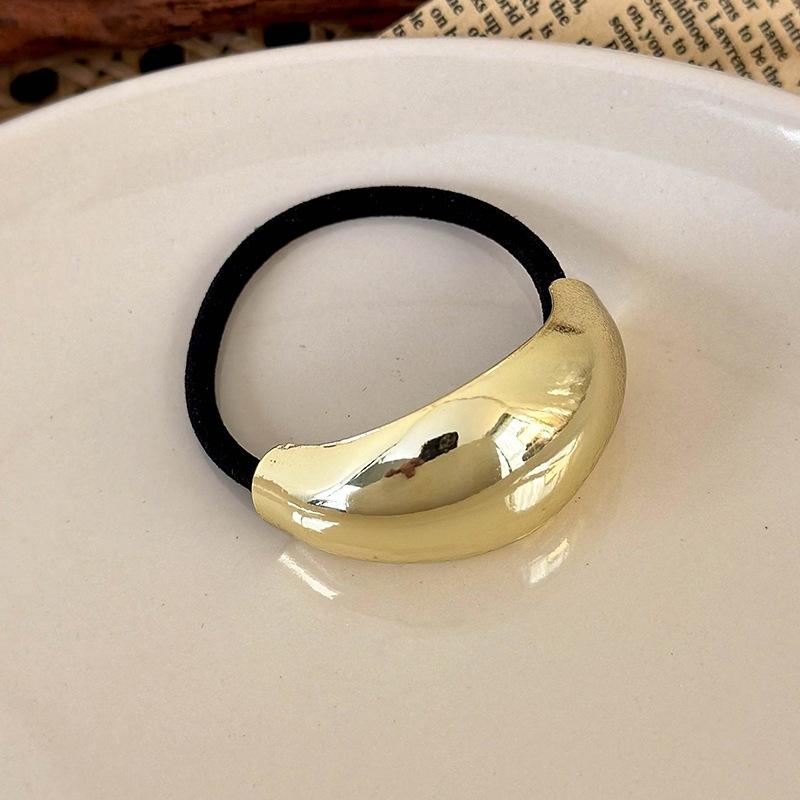Cool Elegant Temperament Geometric Metal Hair Rope for Woemn Korean Style High Elasticity Does Not Hurt The Hair Scrunchies Fash
