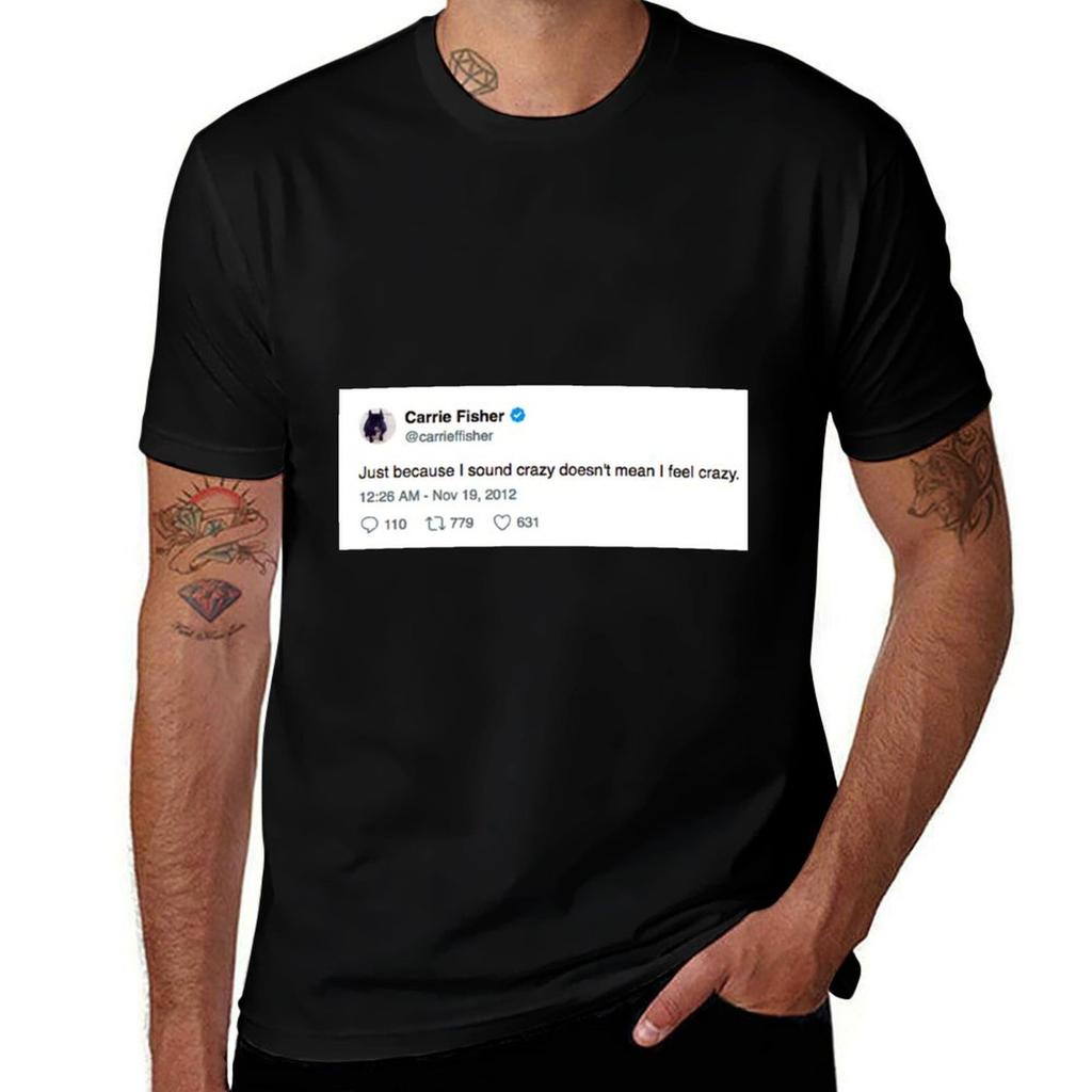Carrie Fisher Crazy Tshirt Work Wear Lightweight Tee Tshirt