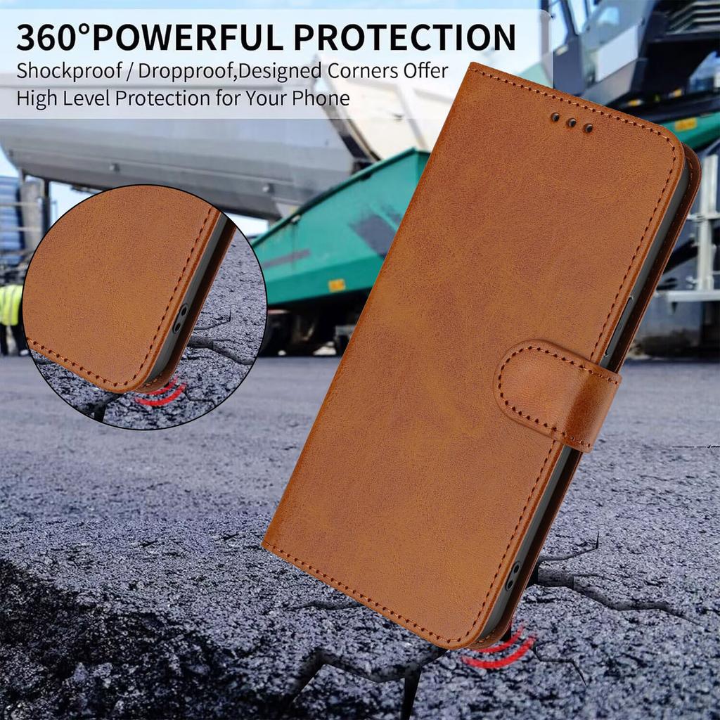 Для Xiaomi 15T Чехол-кошелек с RFID-блокировкой, из кожи телячьей текстуры, подставка, чехол для телефона с ремешком