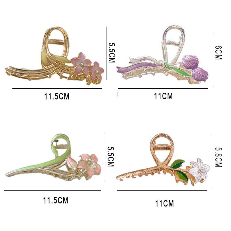 Новая элегантная застежка для волос с геометрическим цветком, изысканные заколки для волос из сплава, заколки для волос для женщин, аксессуары для волос, головные уборы, заколка в виде акулы