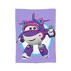 Плед Super Wings из фланели с изображением мультяшного робота и машинки, забавный плед для дивана, постельного белья, гостиной, 150*125 см.