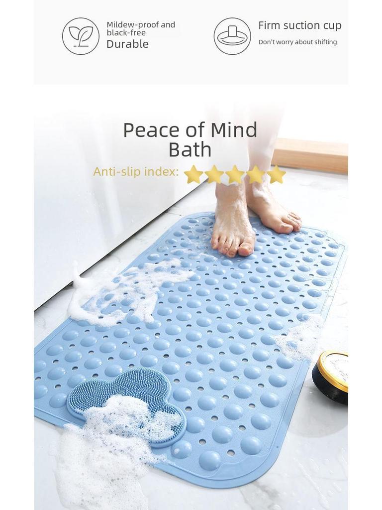Коврик для ванной Cloud Massage из термопластичного эластомера с противоскользящим покрытием, присосками и дренажными отверстиями