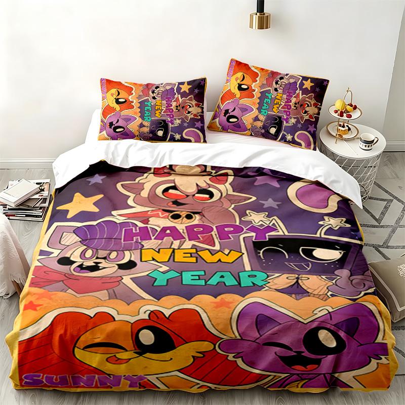 Dandadan 3pc set Perfect for bedroom use Comfortable bedding set includes a duvet cover and two pillowcases Ideal birthday or Christmas gift