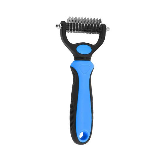 Щетка для вычесывания шерсти питомцев Двусторонняя расческа-грабли для подшерстка для собак кошек Очень широкая расческа для вычесывания и удаления колтунов у питомцев для груминга