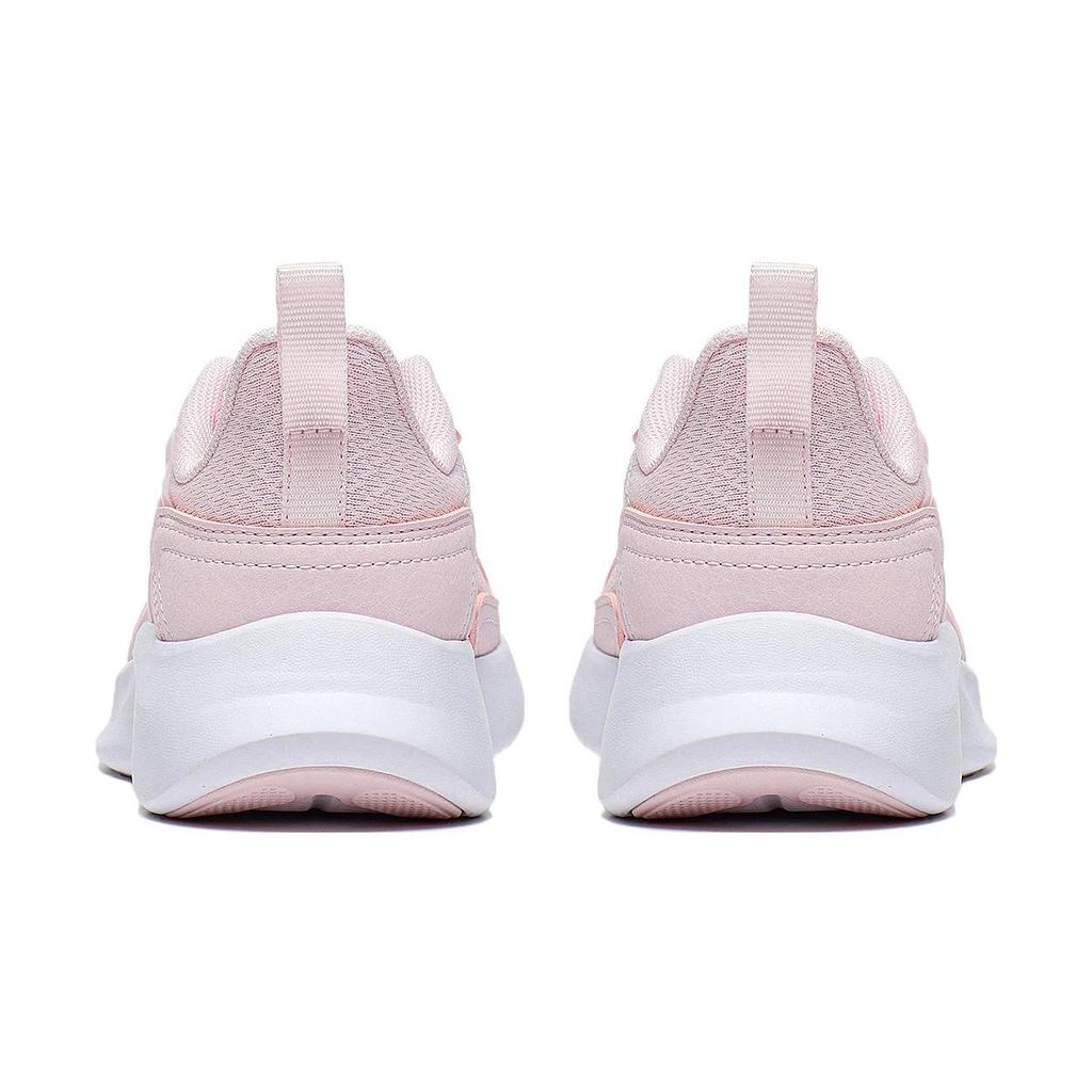 Li Ning Kids Round Toe Hook And Loop Wear-Resistant Shock Absorbing Low-Top Running Shoes Kids Sneaker Pink White YKNT090-6