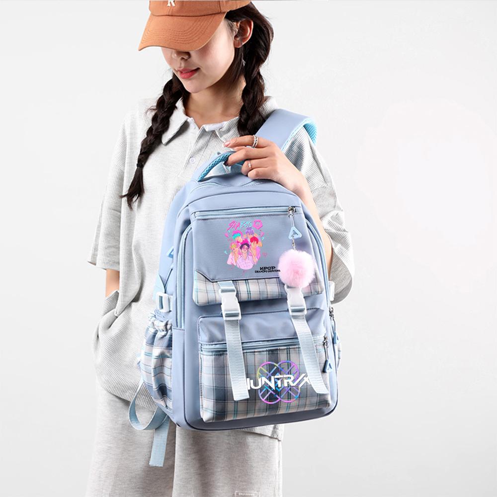 Anime Cartoon K-Pop Printed Large Capacity Backpack for Teenger Student Girl Boy Schoolbag Bookbag Kid Gift Women Waterproof Travel Bag Mochila