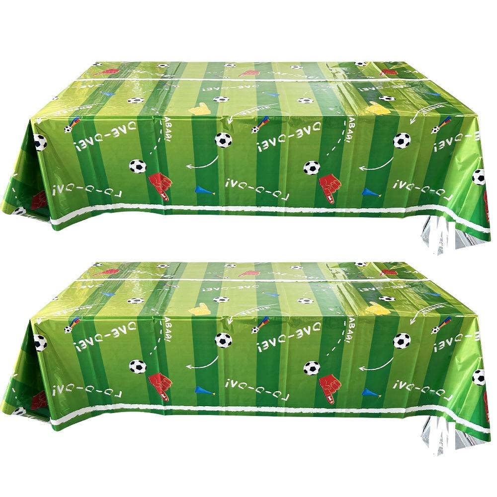 2PCS Waterproof Soccer Match Table Cover Stain-resistant Football Sport Table Linen Party Decor