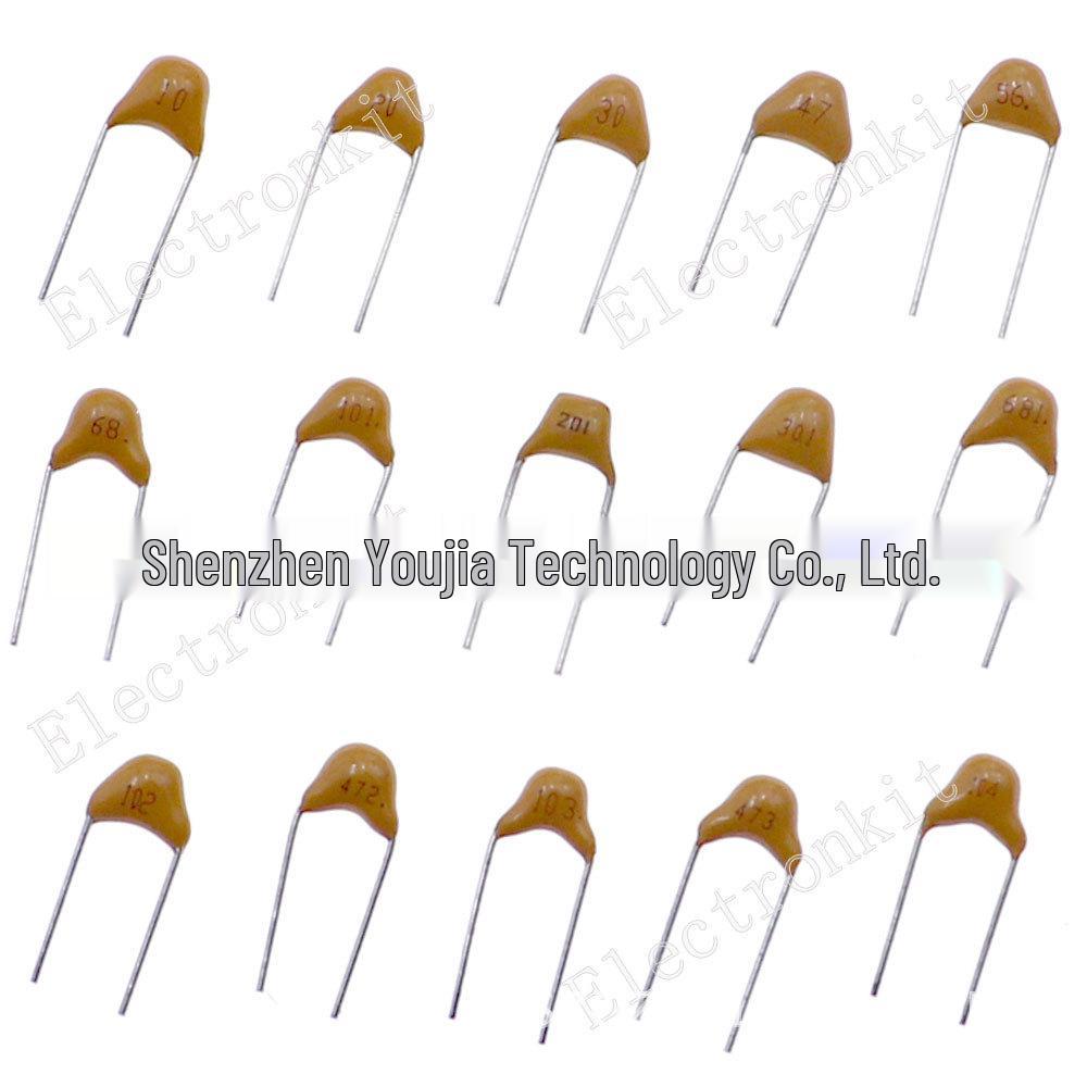 Набор монолитных конденсаторов: 450 штук, 15 типов, 10 пФ - 100 нФ, 50 В