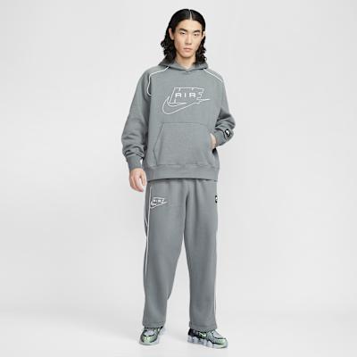 Nike Air Sweatshirts Men's Gray Hooded Moderate