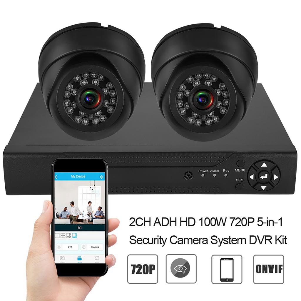 2-канальный ADH HD 100 Вт 720P 5?в?1 для комплекта DVR для системы камер безопасности