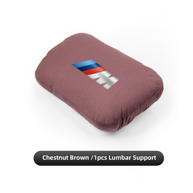 BAS1Car Seat Suede Headrest Lumbar Support Waist Cushion For BMW X1 X2 X3 X5 X4 X6 X7 G30 G20 G32 G11 G12 F40 F30 F20 F10 F34 F07