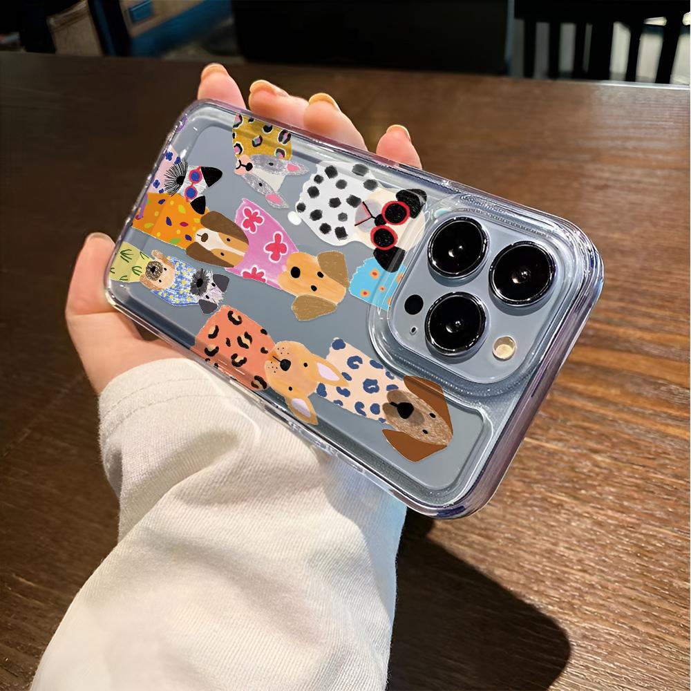 Милый Мультяшный Чехол Для Iphone 17 16 15 14 13 12 11 Pro Max Ударопрочный Мягкий Чехол Для Телефона Обложка 13 Pro Max 15 16 17 Air