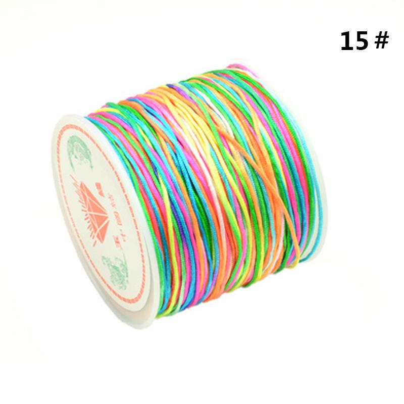 SHANGSHU 1 Roll 45mx0.88mm Nylon Cord Thread Chinese Knot Macrame Bracelet Braided Cord