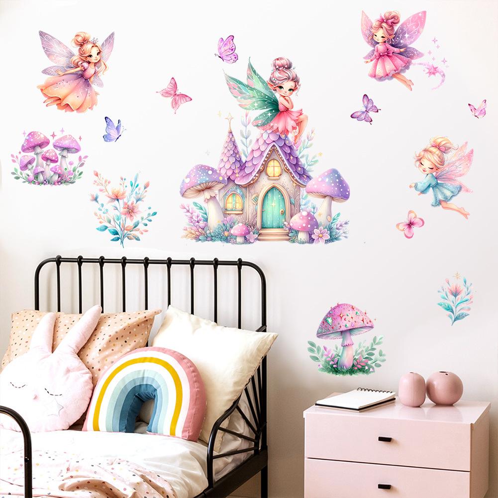 Цветочные наклейки Гостиная Стена Фон Наклейки На Стены Спальня Комната Стены Украшения Наклейки Обои Самоклеящиеся Наклейки