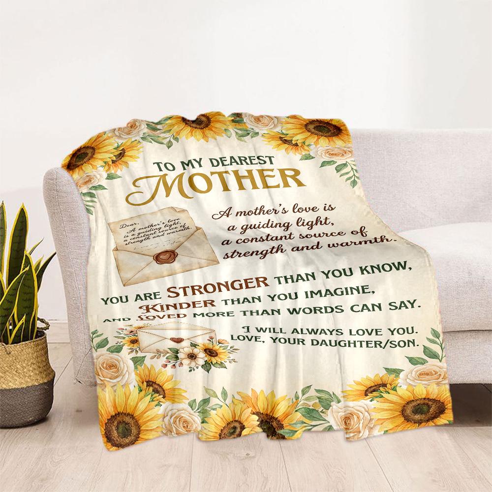 Mother's Love And Strength Blanket Suitable for sofas,travel, living rooms also a good gift for friends and family Suitable for all seasons.