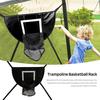 Trampoline Basketball Hoop with 3 Balls Pump Waterproof Kids Adults Indoor Outdoor Garden Basketball Shoot Toss Game Trampoline Accessories