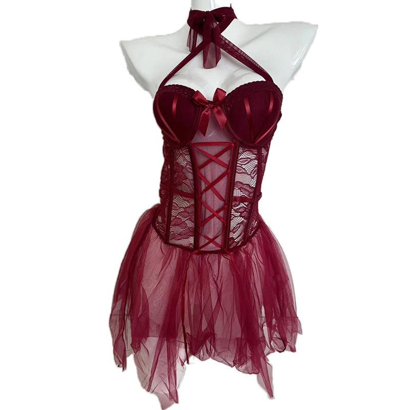 Sexy underwear perspective sexy mesh, hot teasing, free of suspenders