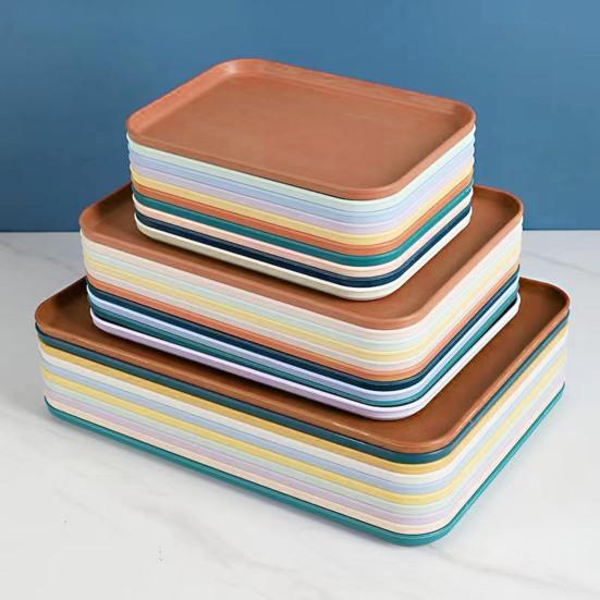 Storage Tray Stackable Modern Simple Style Cup Holding Vegetable Fruit Plates for Home