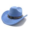 Thick Hard Top Suede Brim Hat Ethnic Style Sun Hat