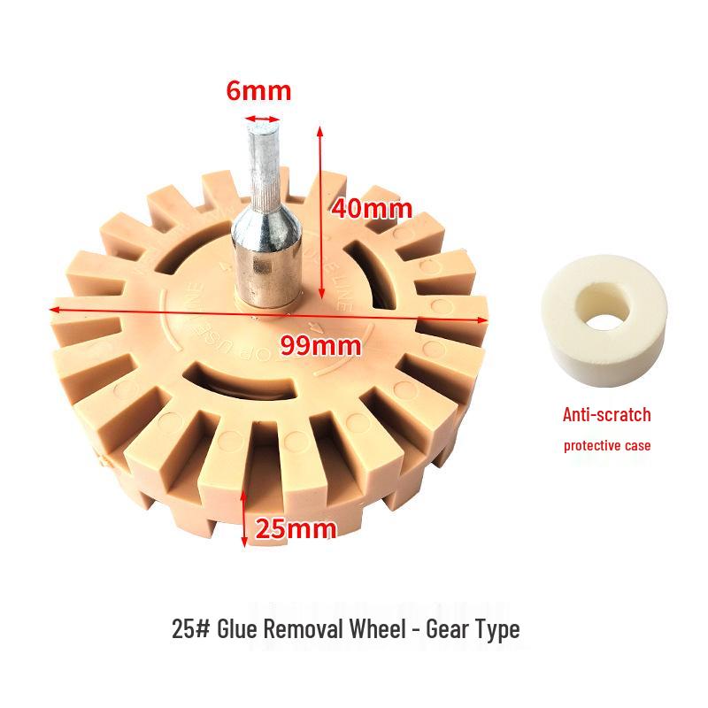 Car Detailing Glue Removal Wheel: Pneumatic Grinder & Double-Sided Tape Applicator