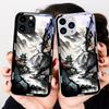 Китайская пейзажная живопись для iPhone 16 Plus 15 14 13 12 Mini 11 Pro Max X XS XR 7 8 Plus 2022 Закаленное стекло Чехол для телефона