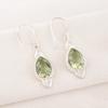 Green Amethyst Earrings, 925 Solid Sterling Silver Earrings Handmade Gemstone Jewelry, Gifts For Wife Brand New Earrings