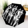 Black Husky pattern, automatic folding umbrella, portable and foldable design, 8 ribs, a Christmas or birthday gift.