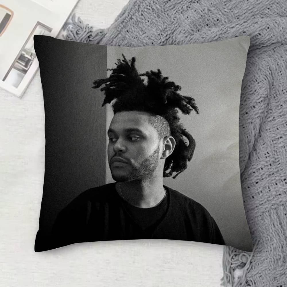 Двусторонняя квадратная декоративная наволочка с принтом The Weeknd для дивана, гостиной, домашнего декора