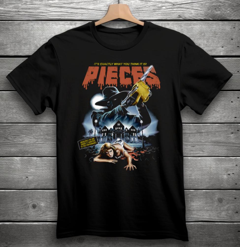Pieces Horror Movie Shirt Black S-3XL