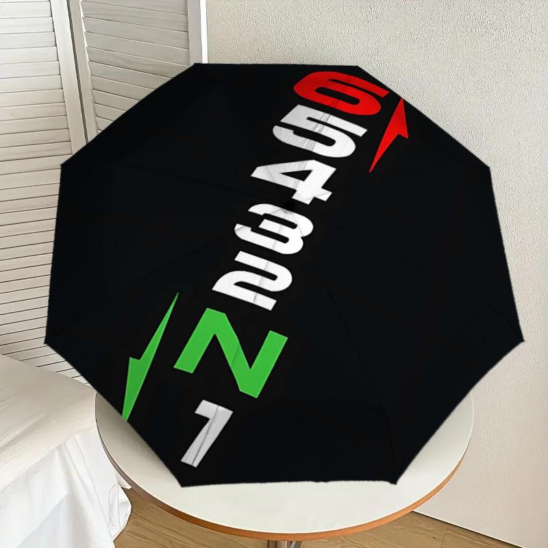 654321 Auto-Folding Umbrella: Portable 3-Fold Design with 8-Bone Steel Frame - Perfect for Fans, Travelers, Daily Use, and Festive Gifts!112