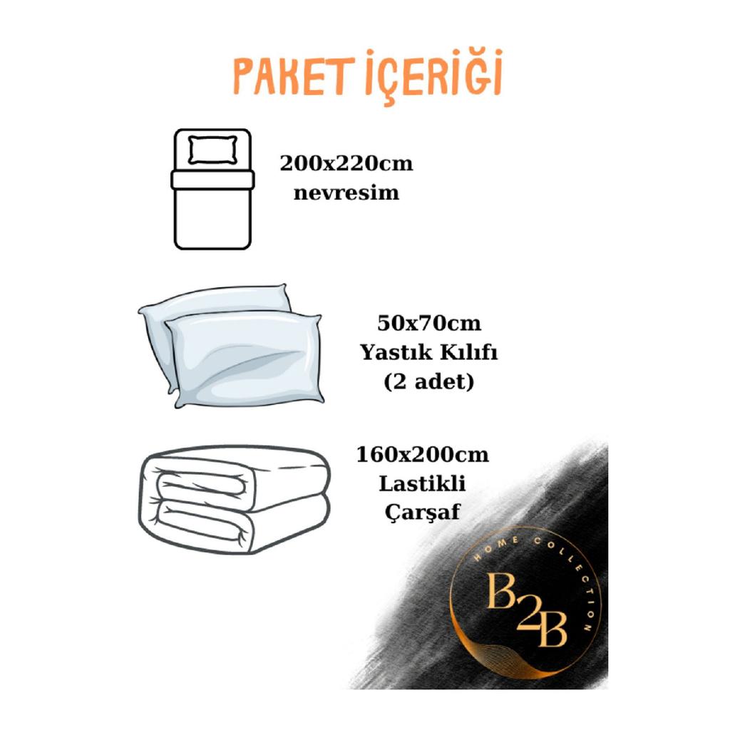 Двойной комплект пододеяльников с простынями | Антрацитовый черный | хлопок