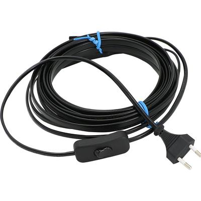 Предварительно собранный нагревательный кабель 220 В с переключателем и вилкой европейского стандарта, шнур питания, саморегулирующийся нагревательный кабель для защиты от замерзания водопроводных труб