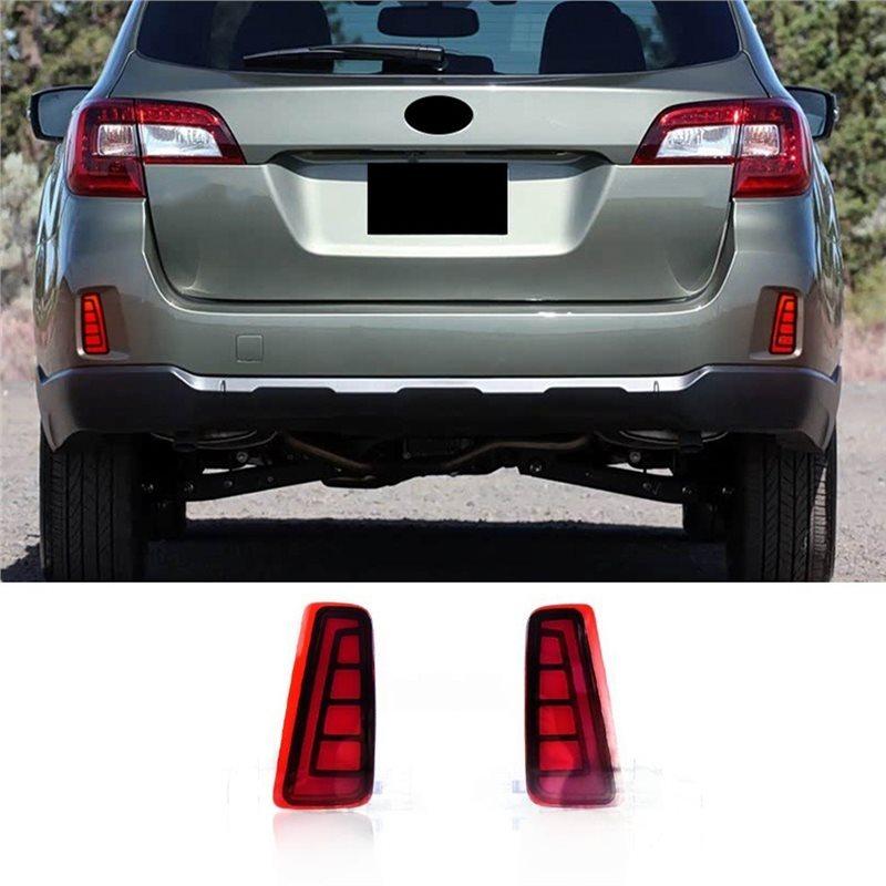 For Subaru Outback 2015- Compatible 1 Pair Dynamic LED Rear Bumper Light US Version Brake, Fog, Turn Signal