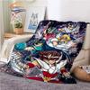 Classics Animated Character Seiya Patterned Wool Blanket Cartoon Saint Seiya Series Children Shawl and Sofa Super Soft