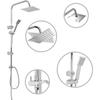 VidaXL Two-Head Shower Set with Handheld Shower Head Stainless Steel