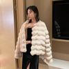 Winter Women's Coat Short Temperament Celebrity Plush Collarless Top Short Coat